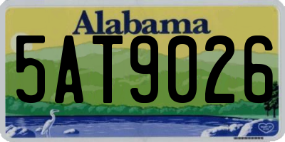 AL license plate 5AT9026