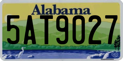 AL license plate 5AT9027