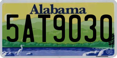 AL license plate 5AT9030