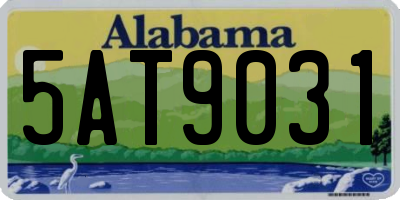 AL license plate 5AT9031