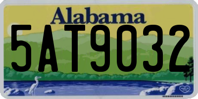 AL license plate 5AT9032
