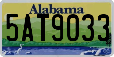 AL license plate 5AT9033