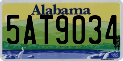 AL license plate 5AT9034