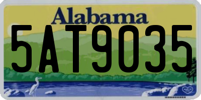 AL license plate 5AT9035