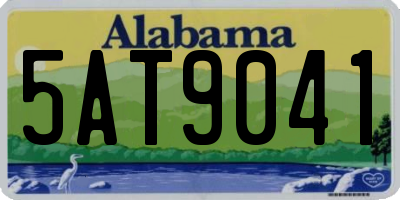 AL license plate 5AT9041