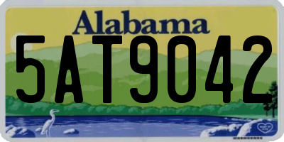 AL license plate 5AT9042