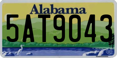 AL license plate 5AT9043