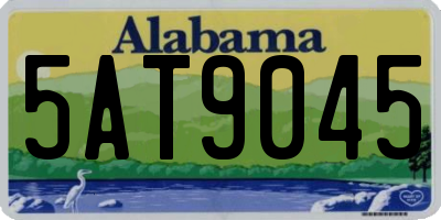 AL license plate 5AT9045