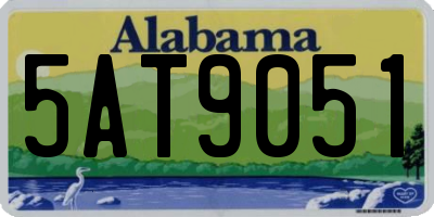 AL license plate 5AT9051
