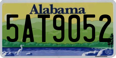 AL license plate 5AT9052