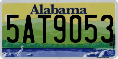AL license plate 5AT9053