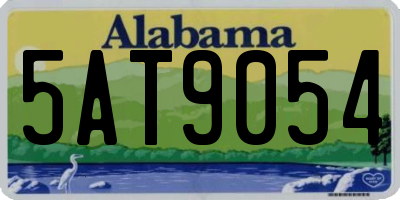 AL license plate 5AT9054