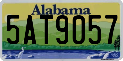 AL license plate 5AT9057