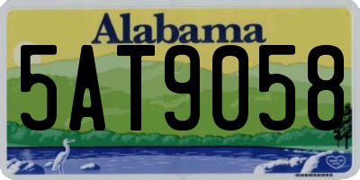 AL license plate 5AT9058