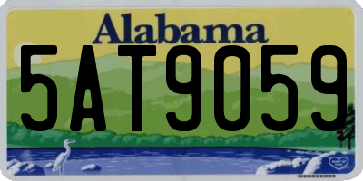 AL license plate 5AT9059