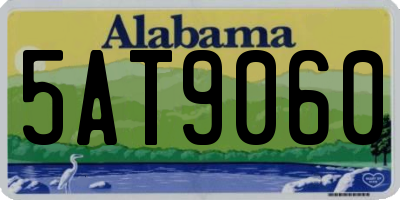 AL license plate 5AT9060