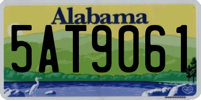 AL license plate 5AT9061