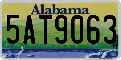 AL license plate 5AT9063