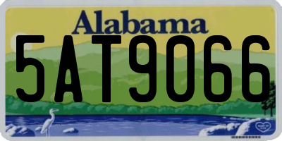 AL license plate 5AT9066