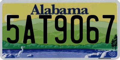 AL license plate 5AT9067