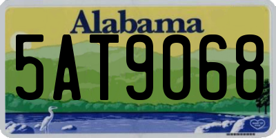 AL license plate 5AT9068