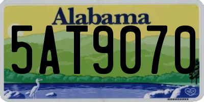 AL license plate 5AT9070