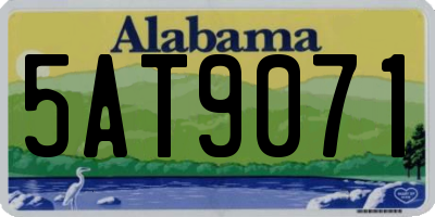 AL license plate 5AT9071