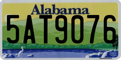 AL license plate 5AT9076