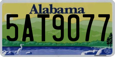 AL license plate 5AT9077