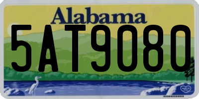 AL license plate 5AT9080