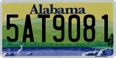 AL license plate 5AT9081