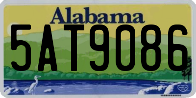 AL license plate 5AT9086