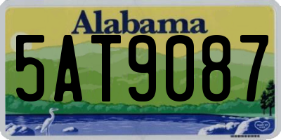 AL license plate 5AT9087