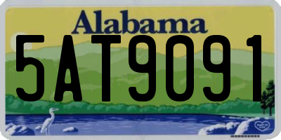 AL license plate 5AT9091