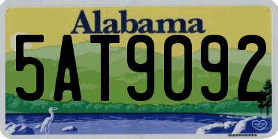 AL license plate 5AT9092