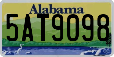 AL license plate 5AT9098