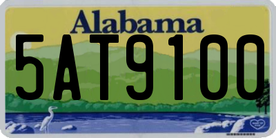 AL license plate 5AT9100