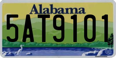 AL license plate 5AT9101