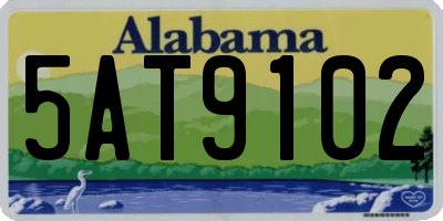 AL license plate 5AT9102