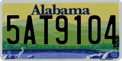 AL license plate 5AT9104