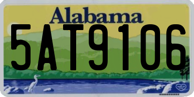 AL license plate 5AT9106