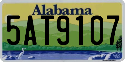 AL license plate 5AT9107