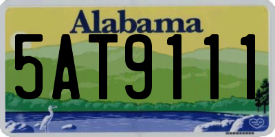 AL license plate 5AT9111