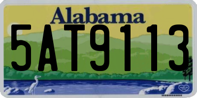 AL license plate 5AT9113