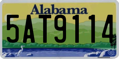 AL license plate 5AT9114
