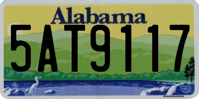 AL license plate 5AT9117