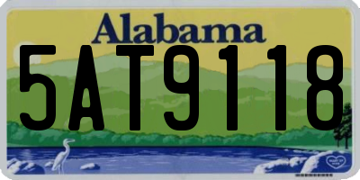AL license plate 5AT9118