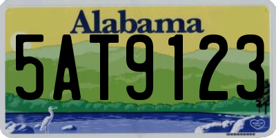 AL license plate 5AT9123