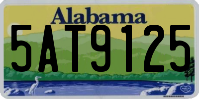 AL license plate 5AT9125