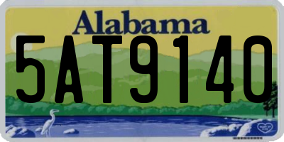 AL license plate 5AT9140